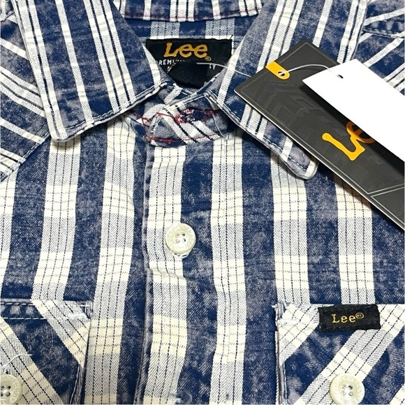 New With Tag Vintage Lee Plaid Western Button Up Shirt - Picture 5 of 13